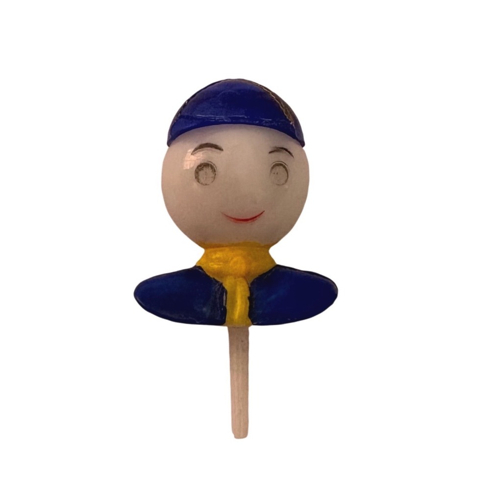 Boy Scout Plastic Boy Cake Topper Pick Blue Uniform Yellow Scarf Eagle Scouts